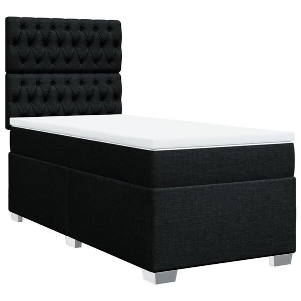 vidaXL &Kappa;&rho;&epsilon;&beta;ά&tau;&iota; Boxspring &mu;&epsilon; &Sigma;&tau;&rho;ώ&mu;&alpha; &Mu;&alpha;ύ&rho;&omicron; 90x190 &epsilon;&kappa;.&Upsilon;&phi;&alpha;&sigma;&mu;ά&tau;&iota;&nu;&omicron;