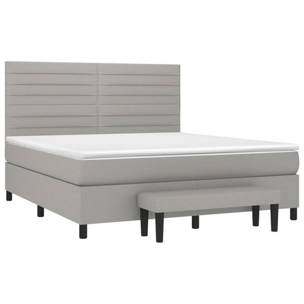 vidaXL &Kappa;&rho;&epsilon;&beta;ά&tau;&iota; Boxspring &mu;&epsilon; &Sigma;&tau;&rho;ώ&mu;&alpha; &Alpha;&nu;&omicron;&iota;&chi;&tau;ό &Gamma;&kappa;&rho;&iota; 180x200 &epsilon;&kappa;. &Upsilon;&phi;&alpha;&sigma;&mu;ά&tau;&iota;&nu;&omicron;
