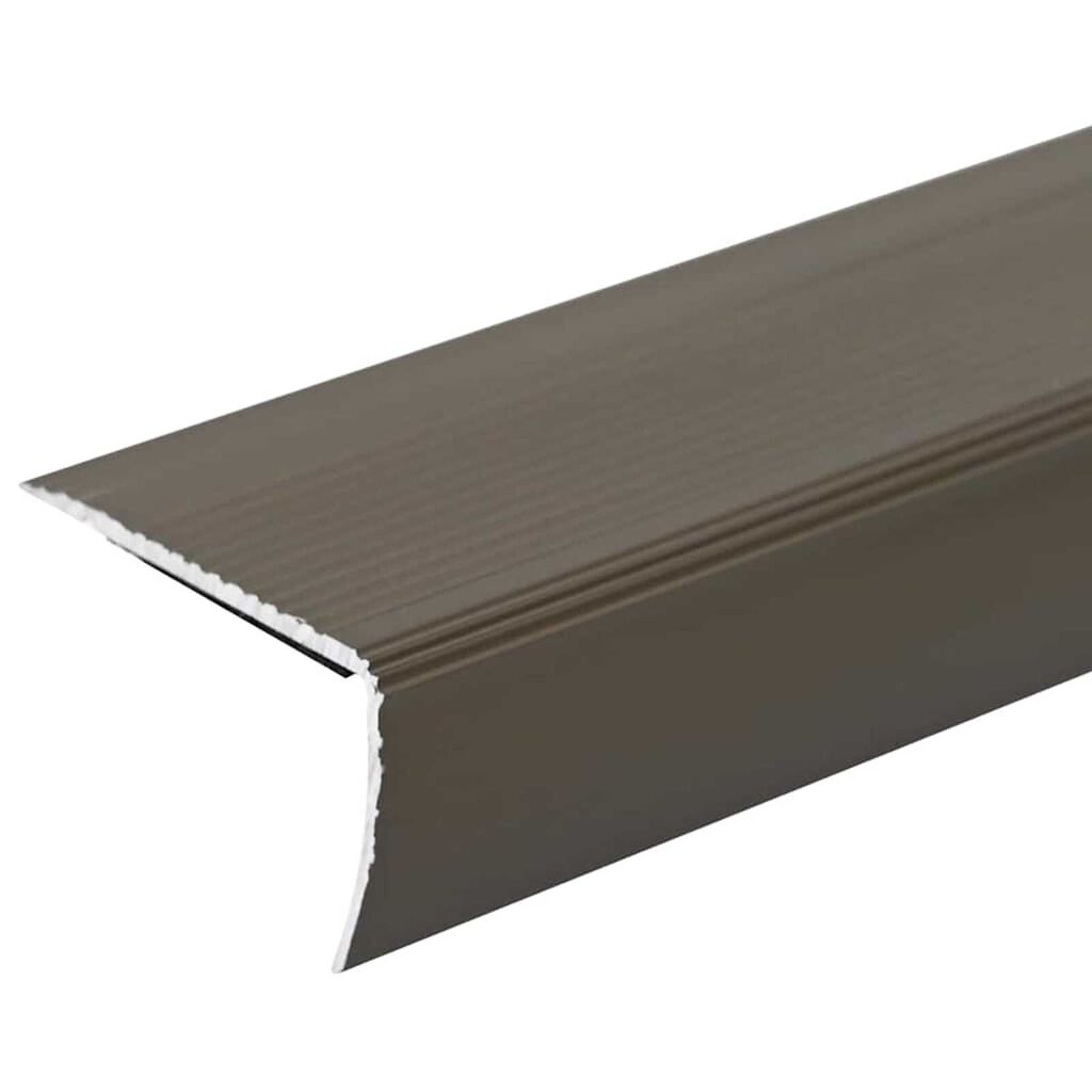 vidaXL Προστατευτικά ακμών σκάλας 10 pcs Καφέ 67 cm Αλουμίνιο