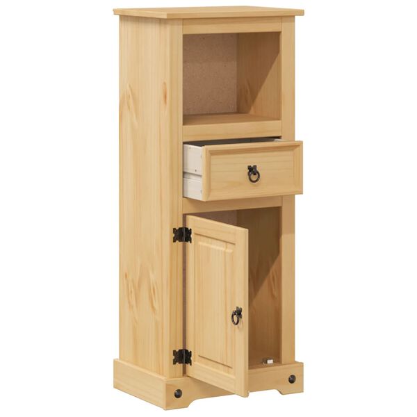 vidaXL Ντουλάπι Μπάνιου Corona 45x33x110 εκ. από Μασίφ Ξύλο Πεύκου