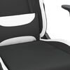 vidaXL Καρέκλα Gaming Μαύρο/Λευκό Ύφασμα με Υποπόδιο