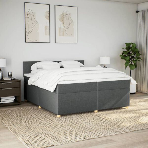vidaXL &Kappa;&rho;&epsilon;&beta;ά&tau;&iota; Boxspring &mu;&epsilon; &Sigma;&tau;&rho;ώ&mu;&alpha; &Sigma;&kappa;&omicron;ύ&rho;&omicron; &Gamma;&kappa;&rho;&iota; 200x200 &epsilon;&kappa;. &Upsilon;&phi;&alpha;&sigma;&mu;ά&tau;&iota;&nu;&omicron;