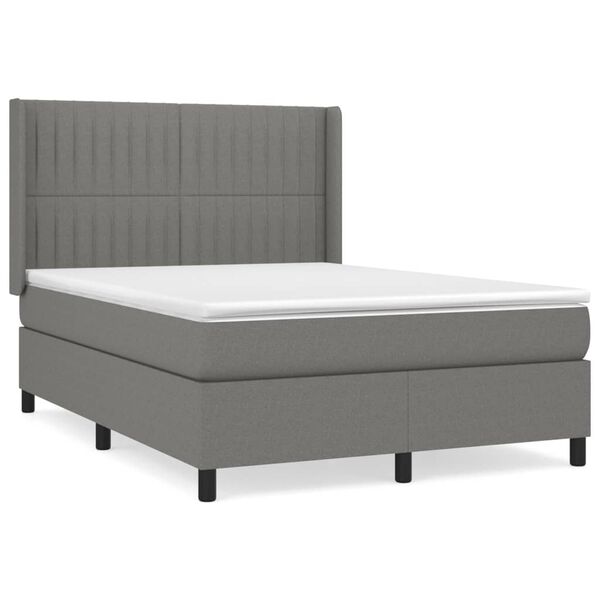 vidaXL &Kappa;&rho;&epsilon;&beta;ά&tau;&iota; Boxspring &mu;&epsilon; &Sigma;&tau;&rho;ώ&mu;&alpha; &Sigma;&kappa;&omicron;ύ&rho;&omicron; &Gamma;&kappa;&rho;&iota; 140x190 &epsilon;&kappa;. &Upsilon;&phi;&alpha;&sigma;&mu;ά&tau;&iota;&nu;&omicron;