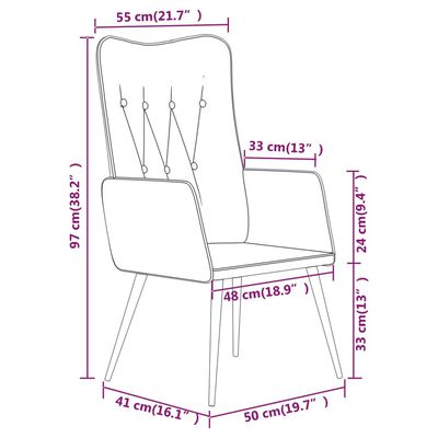 vidaXL Τριχωτή Καρέκλα με Φτερά Καφέ και Λευκό Γνήσιο Δέρμα
