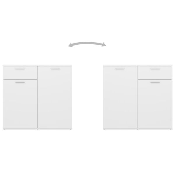 vidaXL Μπουφές Λευκός 160 x 36 x 75 εκ. από Επεξ. Ξύλο