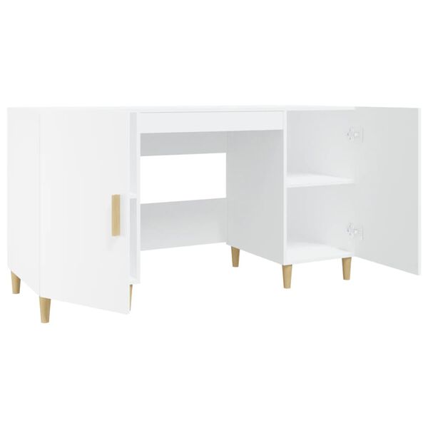 vidaXL Γραφείο Λευκό 140 x 50 x 75 εκ. από Επεξεργασμένο Ξύλο