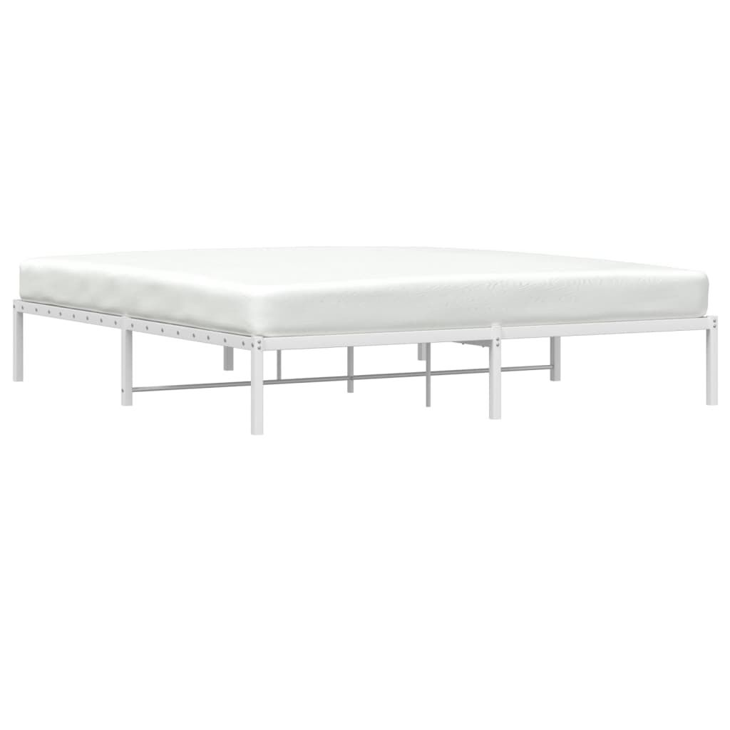 vidaXL Μεταλλικό Πλαίσιο Κρεβατιού Λευκό 180 x 200 εκ.