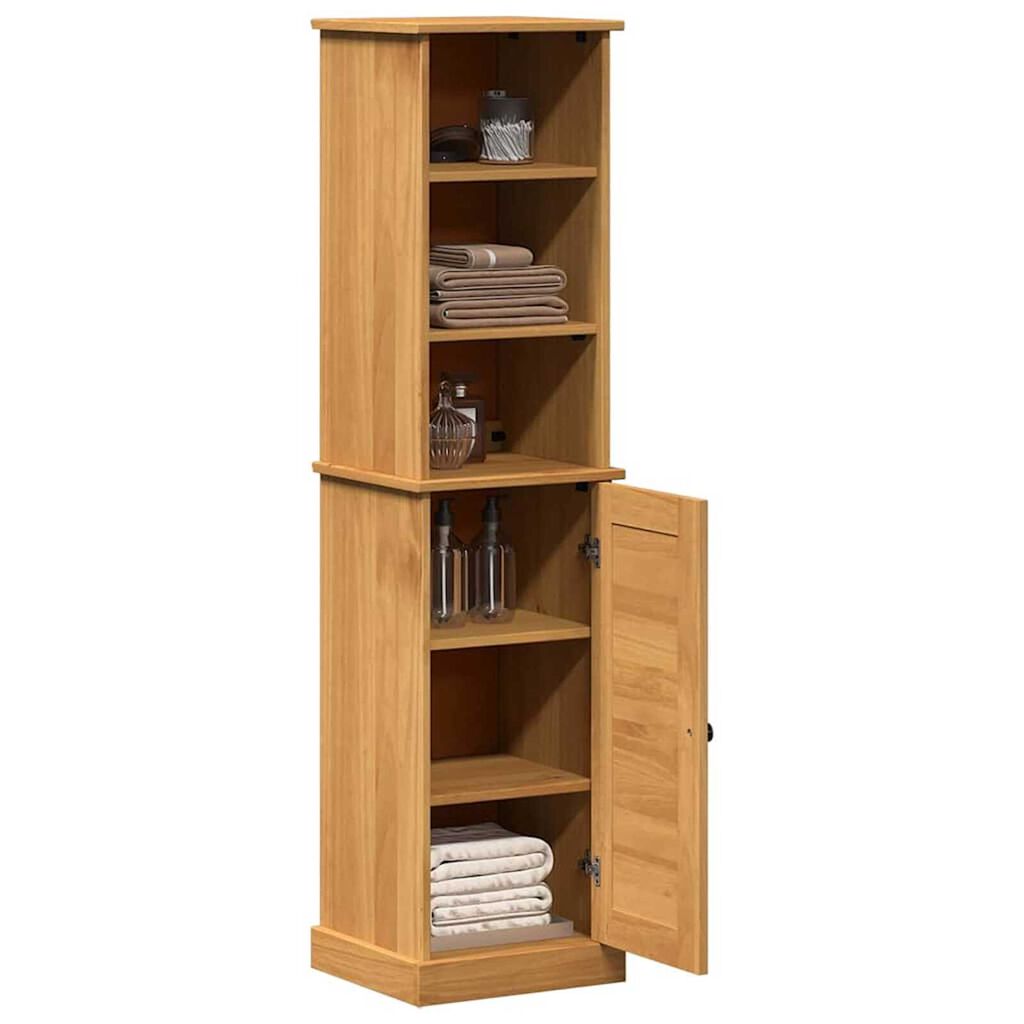 vidaXL Σετ Επίπλων Μπάνιου με ράφι 2 pcs Καφέ και Καραμέλα καφέ