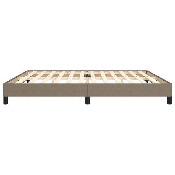 vidaXL Σκελετός Κρεβατιού Χωρίς Στρώμα Taupe 200x200 εκ.Υφασμάτινο