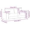 vidaXL Καναπές με μαξιλάρι με μαξιλάρι Μπεζ 219 x 77 x 82 εκ Λινό