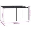 vidaXL Κιόσκι με Πτυσσόμενη Οροφή Ανθρακί 400 x 300 x 233 εκ.