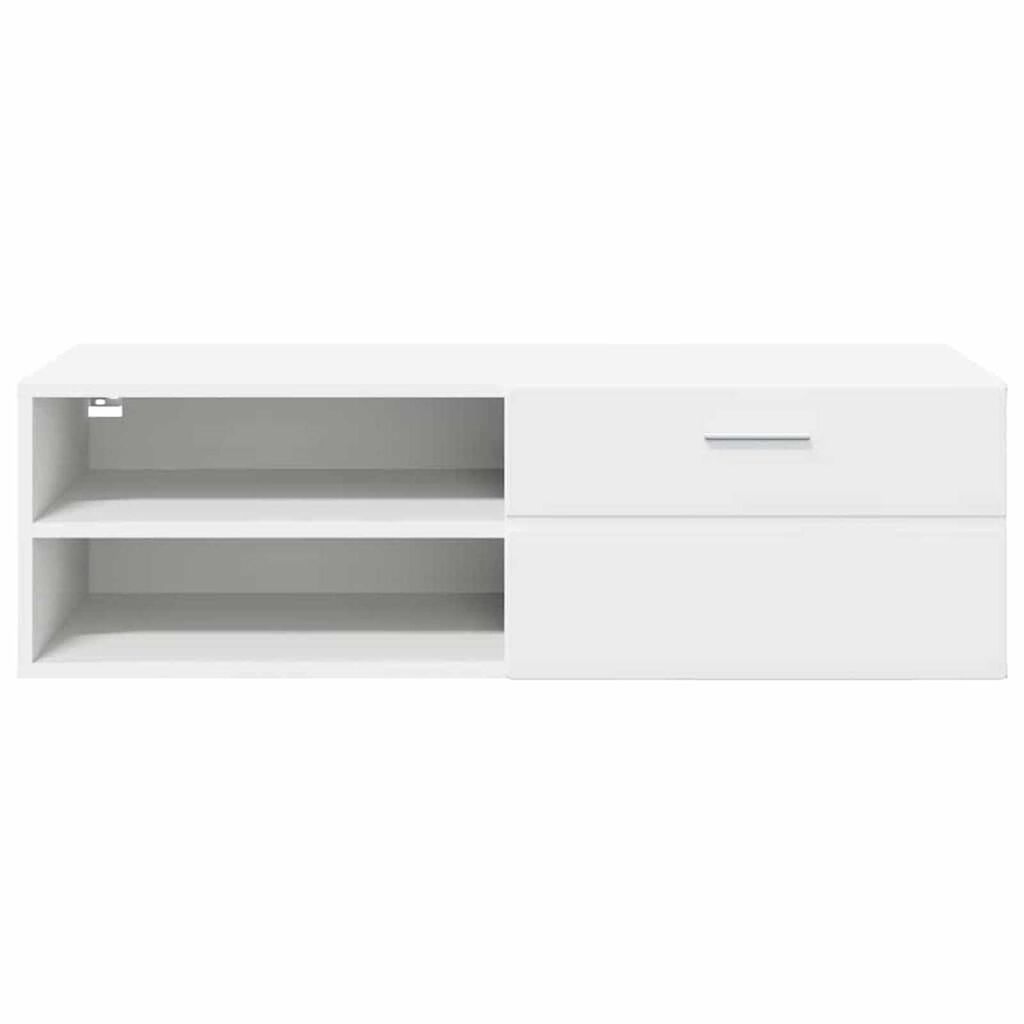 vidaXL Ντουλάπι TV με ράφι Λευκό 100.5 x 39 x 30 εκ Επεξεργασμένο ξύλο
