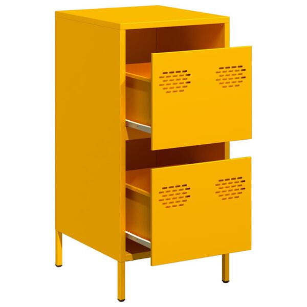 vidaXL Ντουλάπι Μουσταρδί 35x39x73,5 εκ. από Χάλυβα Ψυχρής Έλασης