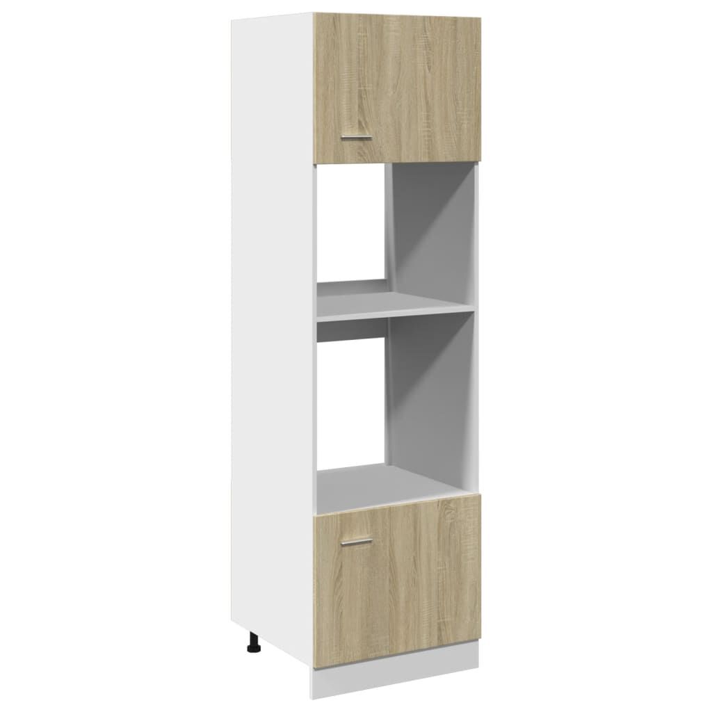 vidaXL Ντουλάπι για Φούρνο Μικροκυμάτων Lyon Sonoma Δρυς 60x57x207 εκ.
