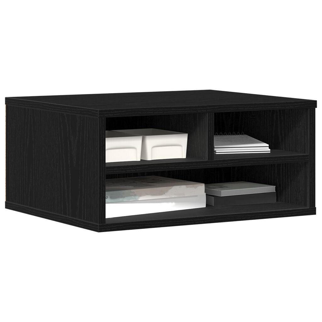vidaXL Σταντ Εκτυπωτή Μαύρη Δρυς 49x40x22,5 εκ Επεξεργασμένο Ξύλο