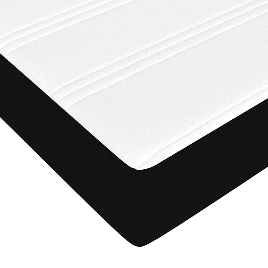 vidaXL Οθωμανικό κρεβάτι με στρώμα Μαύρο 180x200cm Ύφασμα