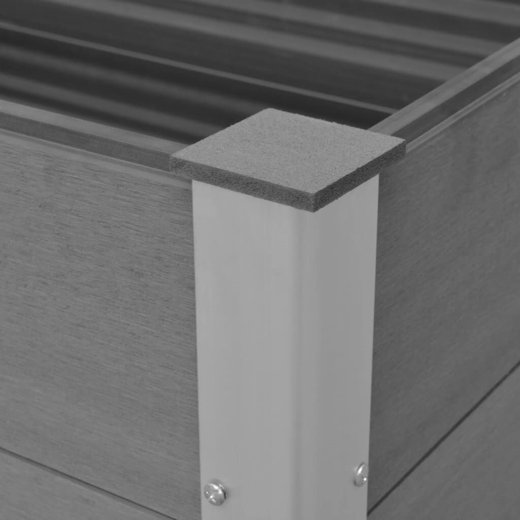 vidaXL Ζαρντινιέρα Υπερυψωμένη Γκρι 150 x 50 x 91 εκ. από WPC