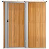 vidaXL Αποθήκη Κήπου 180,5 x 97 x 209,5 εκ. με Ξύλινη Όψη από Γαλβανισμένο Ατσάλι