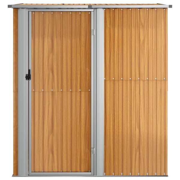 vidaXL Αποθήκη Κήπου 180,5 x 97 x 209,5 εκ. με Ξύλινη Όψη από Γαλβανισμένο Ατσάλι