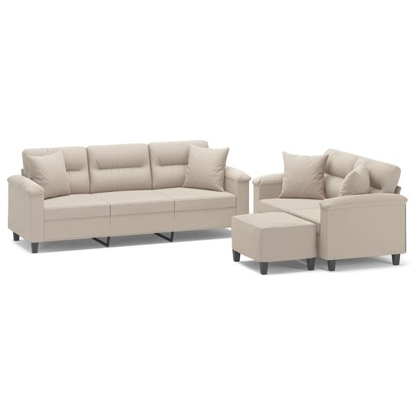 vidaXL &Sigma;&epsilon;&tau; &Sigma;&alpha;&lambda;&omicron;&nu;&iota;&omicron;ύ 3 &Tau;&epsilon;&mu;&alpha;&chi;ί&omega;&nu; &Kappa;&rho;&epsilon;&mu; &alpha;&pi;ό Ύ&phi;&alpha;&sigma;&mu;&alpha; &Mu;&iota;&kappa;&rho;&omicron;ϊ&nu;ώ&nu; &mu;&epsilon; &Mu;&alpha;&xi;&iota;&lambda;ά&rho;&iota;&alpha;