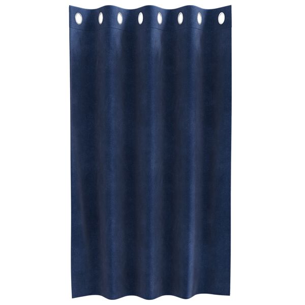 vidaXL Κουρτίνες με κουρτίνες 2 pcs Σκούρο Μπλε 140 x 140 cm Βελούδο