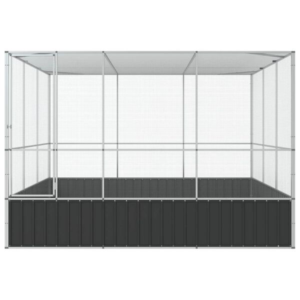 vidaXL Κλουβί Ασημένιο 311x307x212 εκ. Ατσάλινο