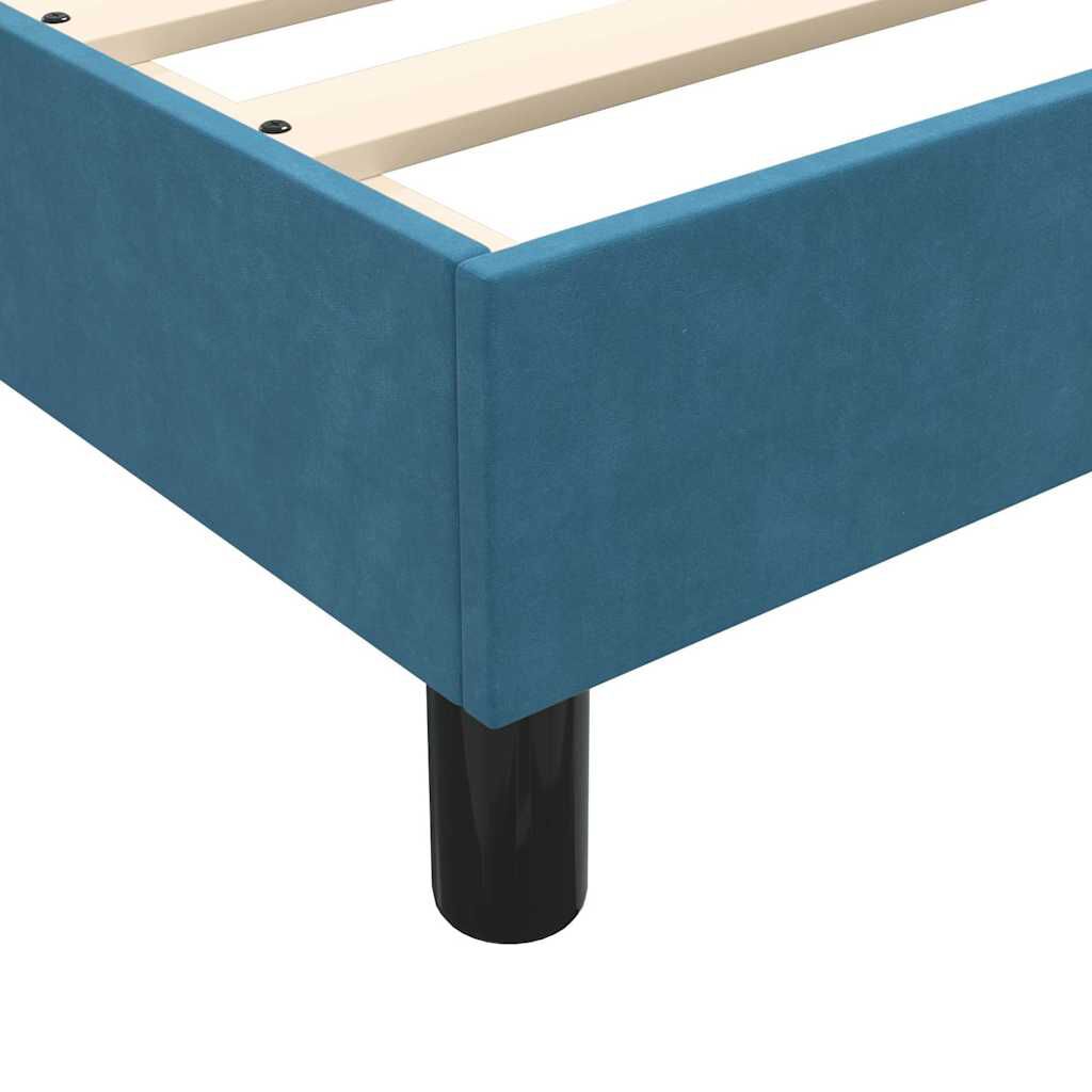 vidaXL Κρεβάτι Boxspring χωρίς Στρώμα Σκούρο Μπλε 180x210 εκ Βελούδινο