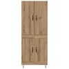 vidaXL Highboard 2 pcs Artisan Oak &Mu;&eta;&chi;&alpha;&nu;&iota;&kappa;ή &xi;&upsilon;&lambda;&epsilon;ί&alpha; &kappa;&alpha;&iota; &gamma;&upsilon;&alpha;&lambda;ί