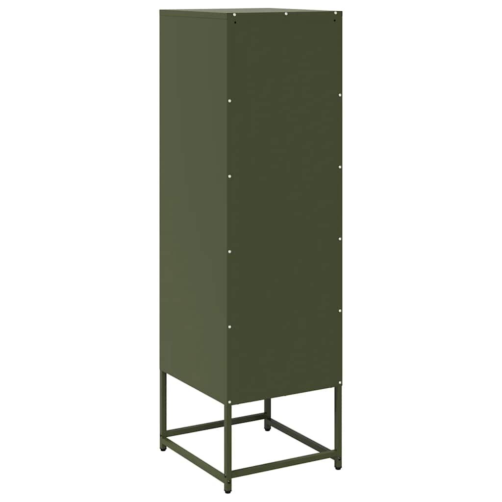 vidaXL Highboard Ελαιοπράσινο 36x39x123 cm Ατσάλι ψυχρής έλασης