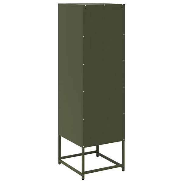 vidaXL Highboard Ελαιοπράσινο 36x39x123 cm Ατσάλι ψυχρής έλασης