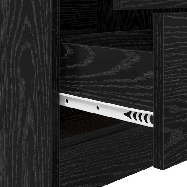 vidaXL Γραφείο με αποθηκευτικό χώρο 2 pcs Μαύρη δρυς 70 x 50 x 76 εκ.