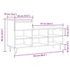 vidaXL Παπουτσοθήκη Καφέ Δρυς 102x36x60 εκ. από Επεξεργασμένο Ξύλο
