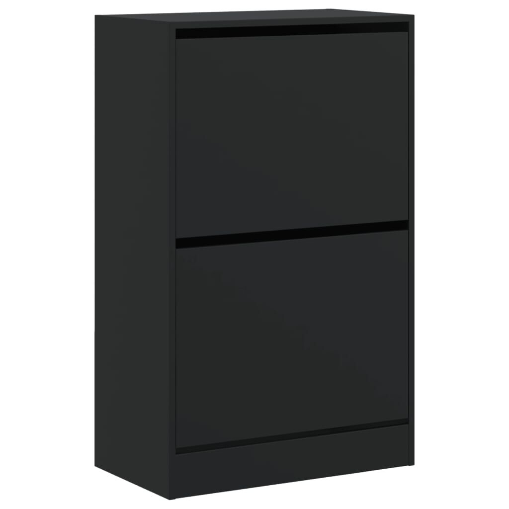 vidaXL Παπουτσοθήκη Μαύρη 60x34x96,5 εκ. από Επεξεργασμένο Ξύλο
