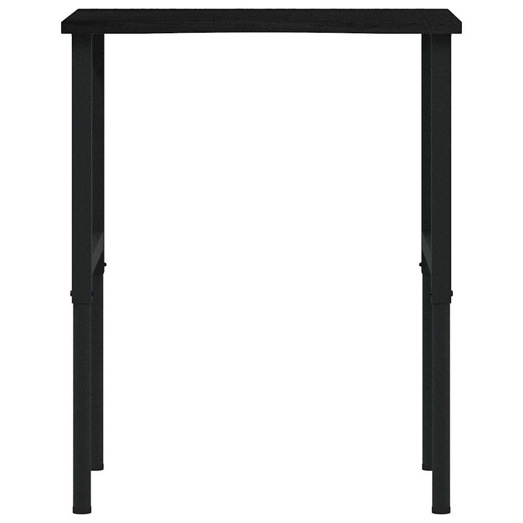 vidaXL πάγκος εργασίας σκούρο καφέ 80x60x(71,5-98) cm μασίφ ξύλο δρυς
