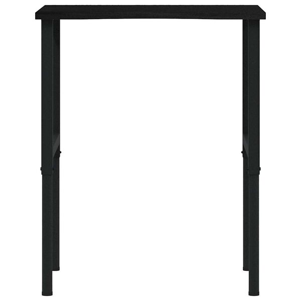 vidaXL πάγκος εργασίας σκούρο καφέ 80x60x(71,5-98) cm μασίφ ξύλο δρυς
