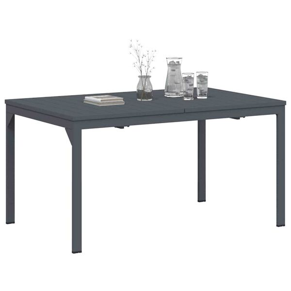 vidaXL Τραπέζι Επέκτασης 2 pcs Ανθρακί 210 x 90 x 73 εκ Ατσάλι