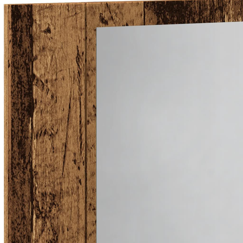 vidaXL Έπιπλο Καθρέφτη με LED Όψη Παλαιού Ξύλου 60x12x45εκ. Επεξ. Ξύλο