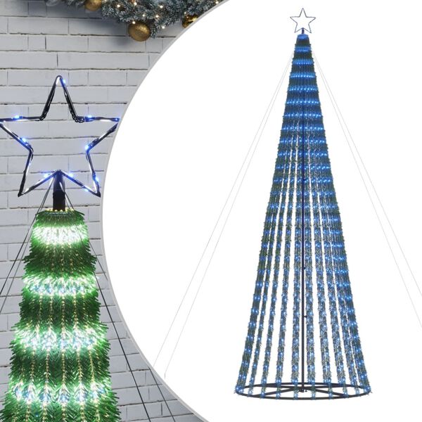 vidaXL Χριστουγεννιάτικο δέντρο LED 688 LED μπλε 300 εκ.