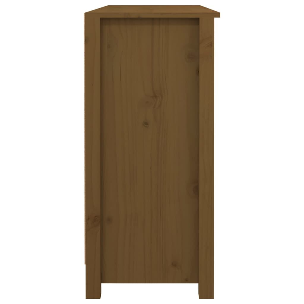 vidaXL Ντουλάπι Καφέ Μελί 100x35x74,5 εκ. από Μασίφ Ξύλο Πεύκου
