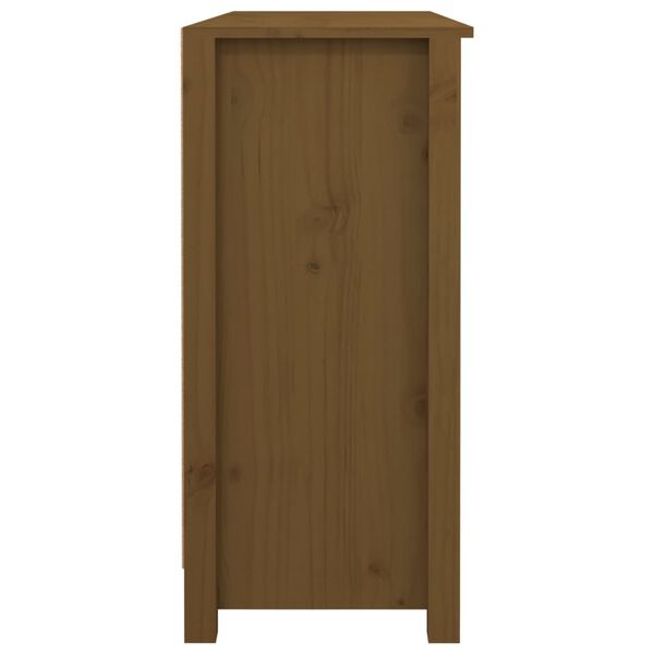 vidaXL Ντουλάπι Καφέ Μελί 100x35x74,5 εκ. από Μασίφ Ξύλο Πεύκου