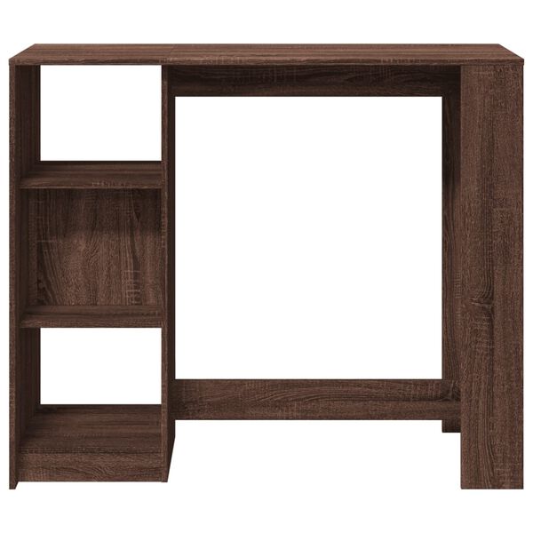 vidaXL Τραπέζι Κονσόλα με Ράφι Καφέ Δρυς 124x46x103,5εκ. Επεξεργ. Ξύλο