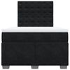 vidaXL Κρεβάτι Boxspring με Στρώμα Μαύρο 120 x 200 εκ. Βελούδινο