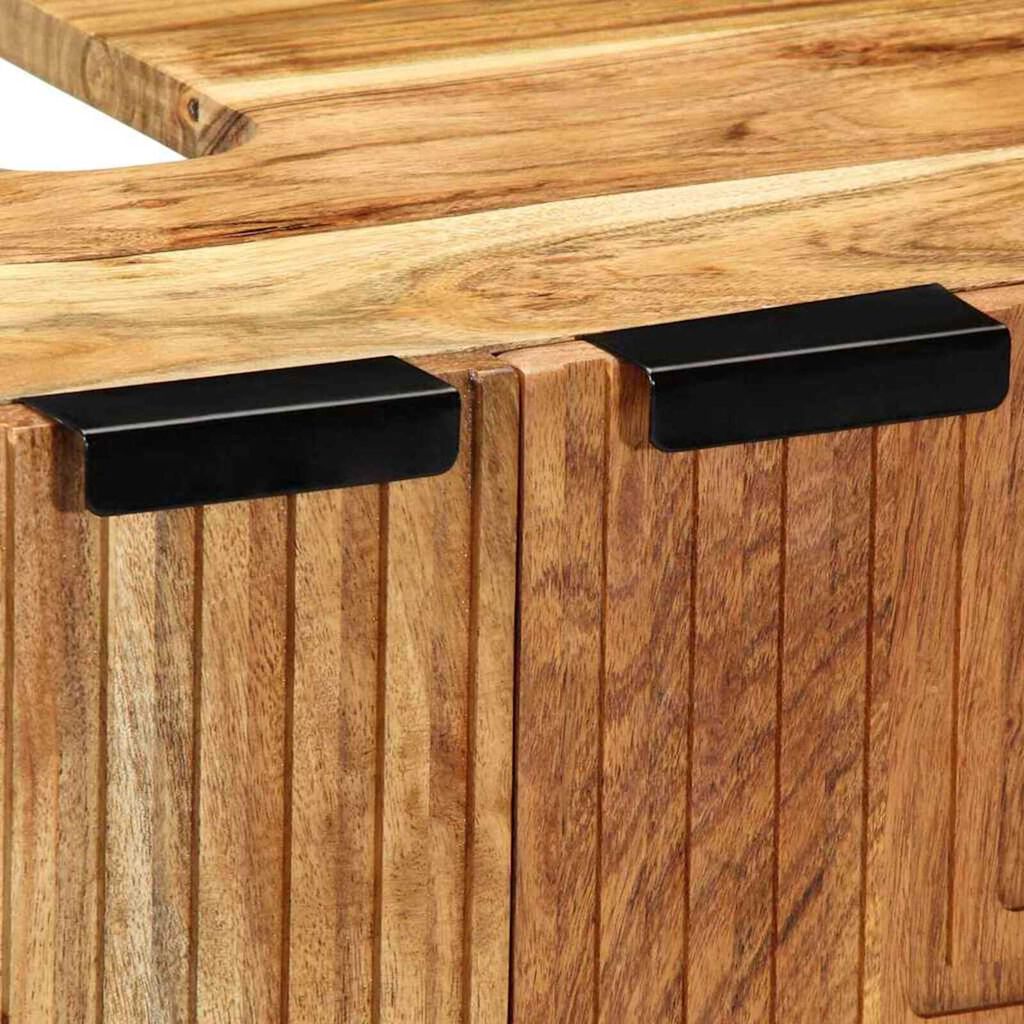 vidaXL Ντουλάπα Μπάνιου Καφέ 62 x 33 x 58 εκ. Μασίφ ξύλο ακακίας