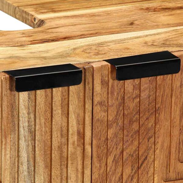 vidaXL Ντουλάπα Μπάνιου Καφέ 62 x 33 x 58 εκ. Μασίφ ξύλο ακακίας