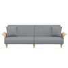 vidaXL Καναπές Κρεβάτι με Μπράτσα Ανοιχτό Γκρι Υφασμάτινος