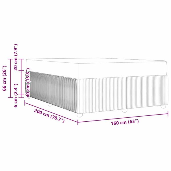 vidaXL Σκελετός κρεβατιού με στρώμα Μαύρο 160 x 200 cm ύφασμα