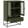 vidaXL Ντουλάπι Πράσινο Λαδί 68x39x111,5 εκ. από Ατσάλι