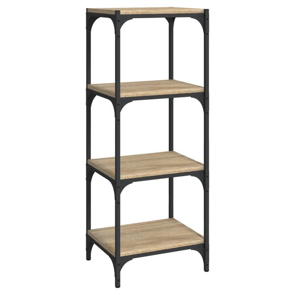 vidaXL Βιβλιοθήκη Sonoma Δρυς 40x33x100 εκ. Επεξεργ. Ξύλο & Ατσάλι