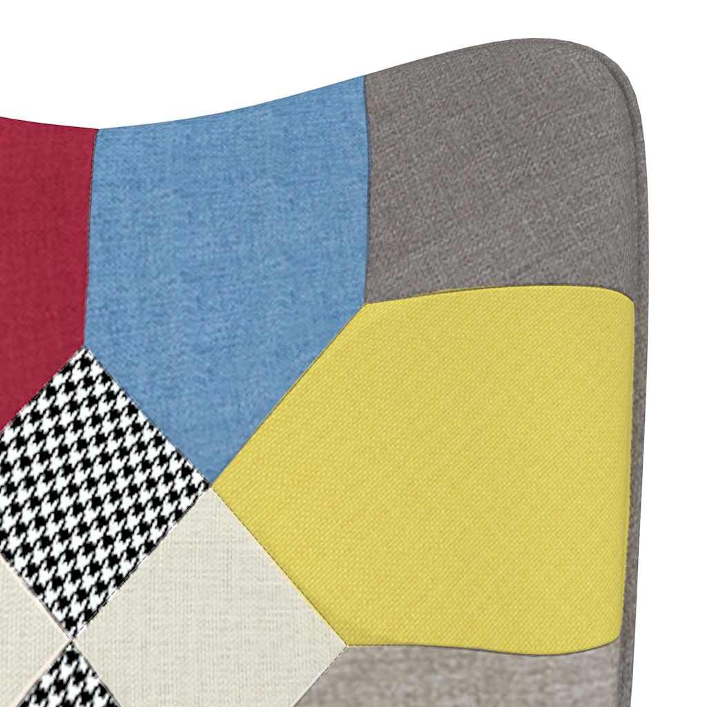 vidaXL Πολυθρόνα Relax Σχέδιο Patchwork Υφασμάτινη με Σκαμπό