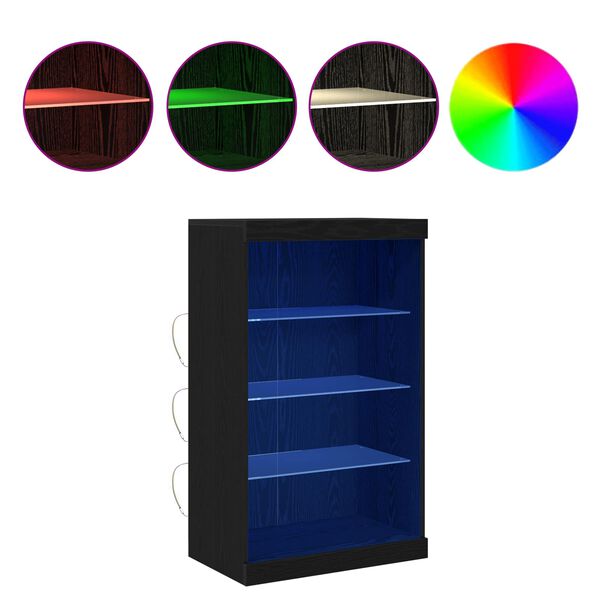 vidaXL &Pi;&lambda;&epsilon;&upsilon;&rho;&iota;&kappa;ό &Tau;&rho;&alpha;&pi;έ&zeta;&iota; LED &Mu;&alpha;ύ&rho;&eta; &Omicron;&xi;&upsilon;ά 60,5 x 37 x 100 &epsilon;&kappa;